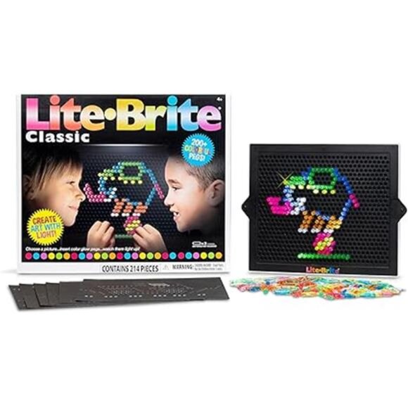 Lite Brite Classic, Favorite Retro Toy - Create Art with Light, STEM, - Picture 7 of 7